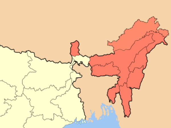 अरुणाचल , असम, मेघालय, मणिपुर, मिज़ोरम, नागालैंड और त्रिपुरा 