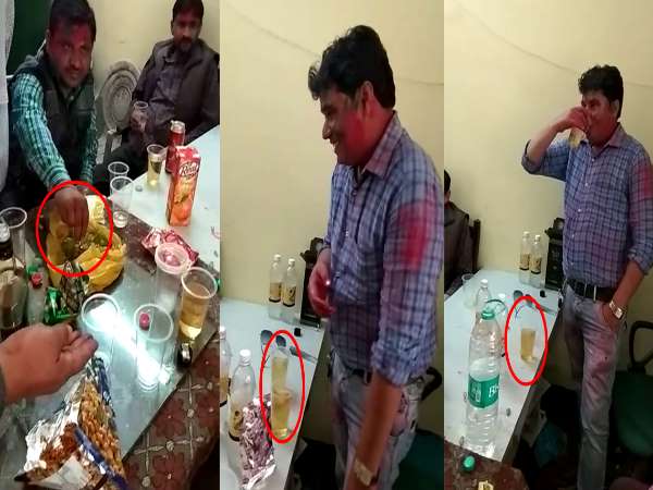 moradabad government employees caught having dring in government building moradabad government employees caught having dring in government building