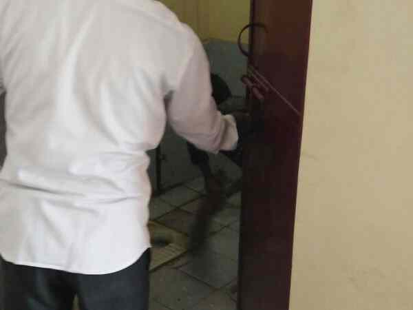 A broom felt in the education department office