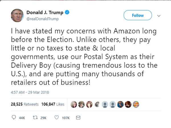 डोनाल्ड ट्रंप का एक ट्वीट, और दुनिया के सबसे अमीर आदमी के डूब गए 10.7 अरब डॉलर