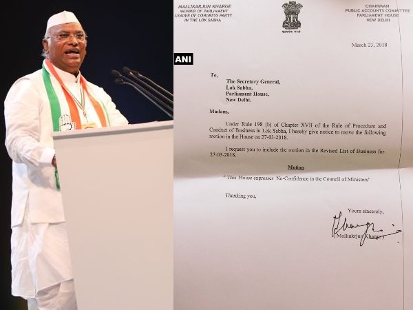 मल्लिकार्जुन खड़गे ने दिया नोटिस