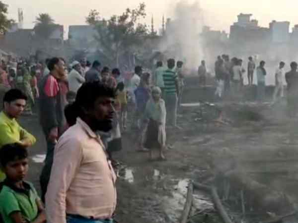 150 houses fire that broke out in slum area