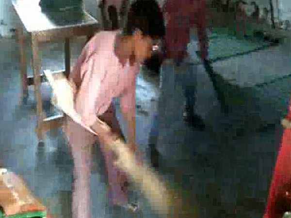 Broom in hand of children in govt school of Uttar Pradesh Broom in hand of children in govt school of Uttar Pradesh