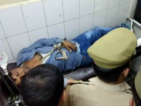criminal arrested in a encounter with aligarh police