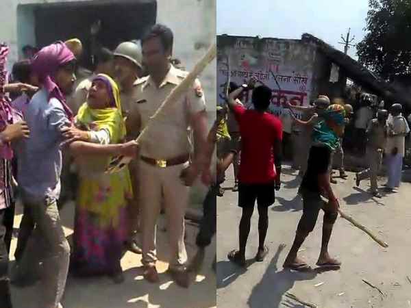 Dalit protesters beaten policemen in bulandshahr