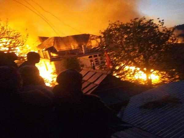 Fire broke out in the Kaishani village of Shimla