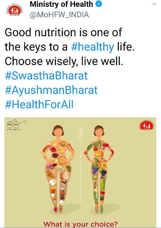 health ministry tweet on which people objects related to nutrition health ministry tweet on which people objects related to nutrition
