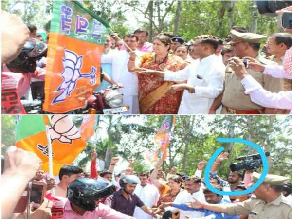 amethi smriti irani video viral with criminals