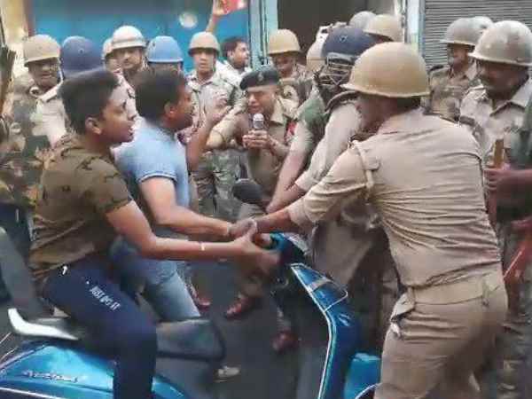 viral video Meerut SP city slaps young man