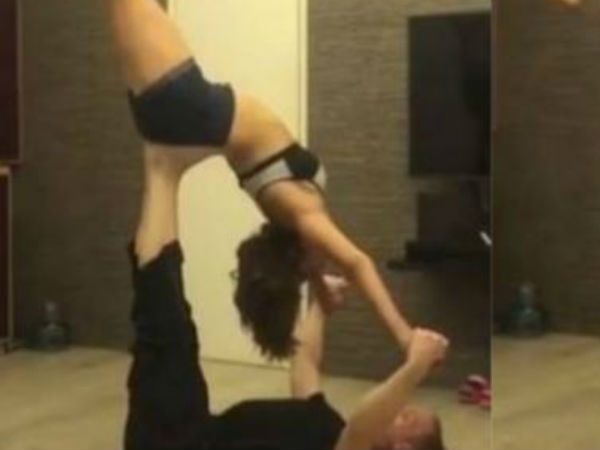 हॉट योगा का वायरल वीडियो 