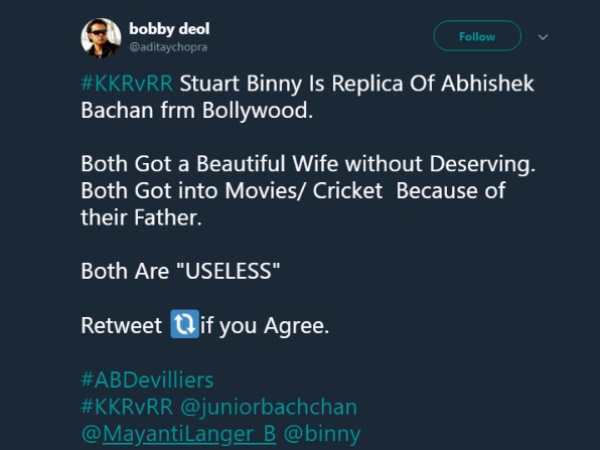 अभिषेक बच्चन ने दिया मुंहतोड़ जवाब