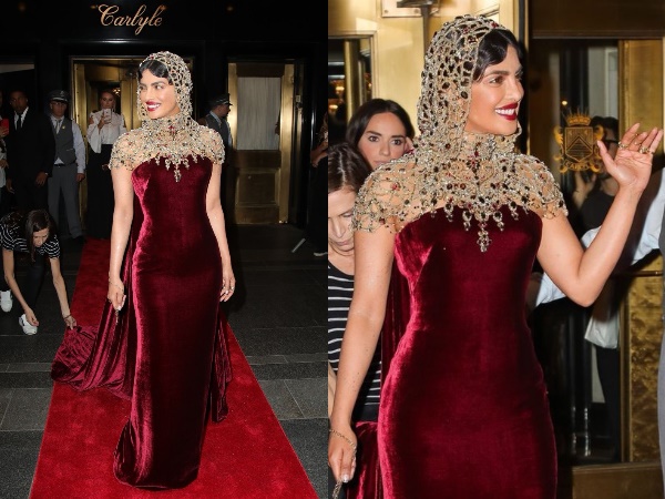 पहना फेमस डिजाइनर राफ लॉरेन का गाउन