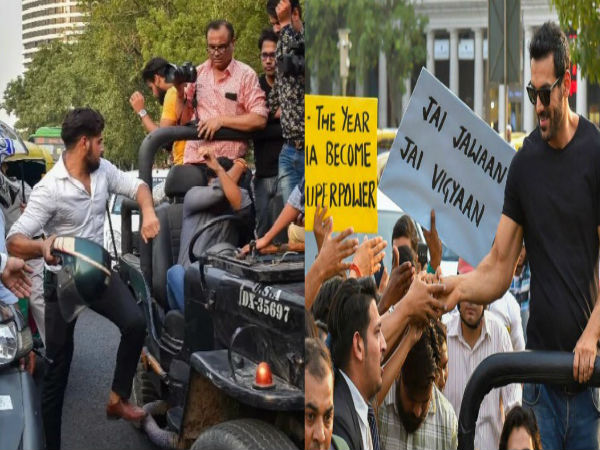 हेलमेट से जॉन के ड्राइवर की पिटाई हेलमेट से जॉन के ड्राइवर की पिटाई