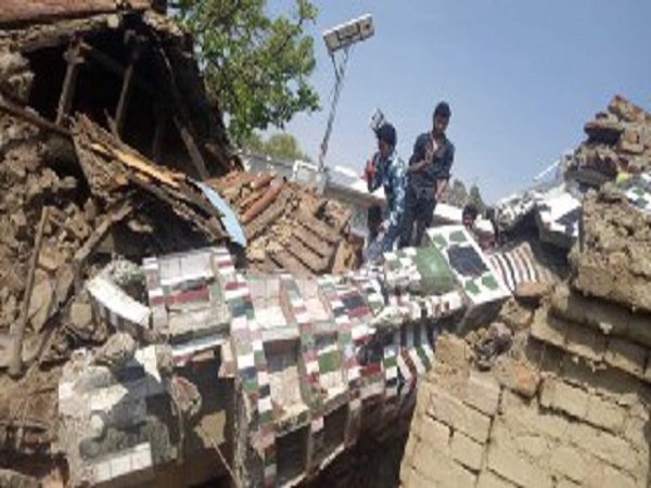 balrampur mosque damaged in heavy storm mother with her child died 
