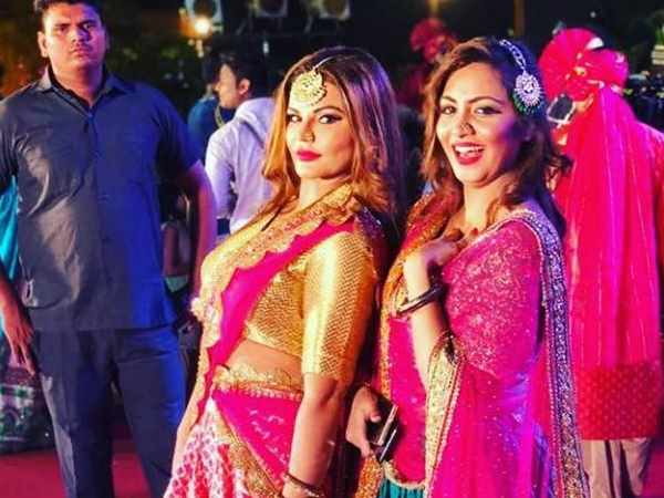 Sapna Chaudhary with Rakhi and Arshi Khan in SP leaders son marriage in Varanasi
