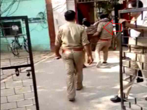 Musclemen beat a man and police sent him to jail in Hardoi