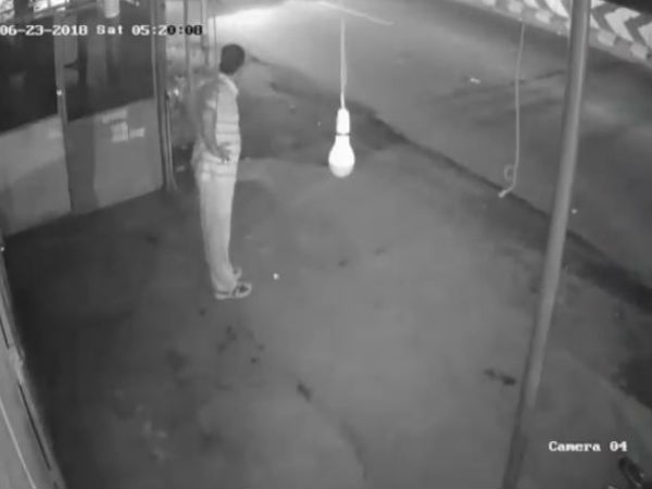 Video: Man Pretends to do Yoga Exercise, Only To Steal A Bulb. Watch Video: Man Pretends to do Yoga Exercise, Only To Steal A Bulb. Watch
