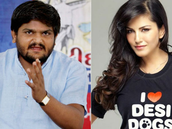 हार्दिक पटेल ने सनी लियोनी की तुलना नरगिस, श्रीदेवी, माधुरी से की