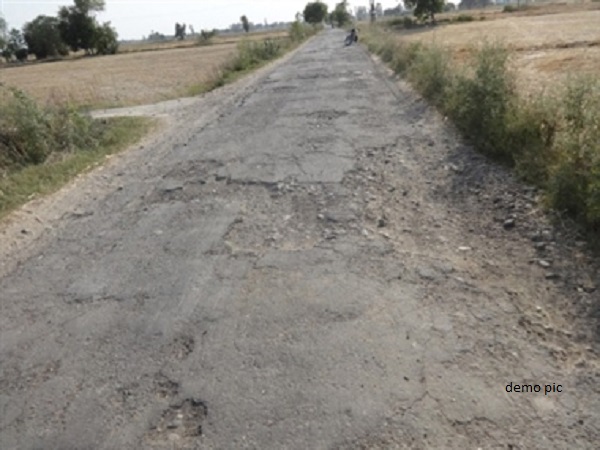 ग्रामीणों ने सांसद से सड़क बनवाने की मांग की थी