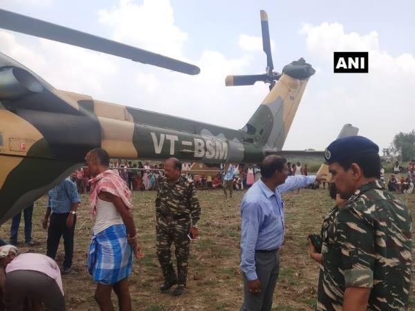 BSF, crpf, helicopter Bihar