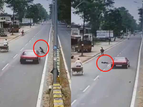 A girl gets hit by a speeding car while she was crossing road in Muzaffarnagar A girl gets hit by a speeding car while she was crossing road in Muzaffarnagar