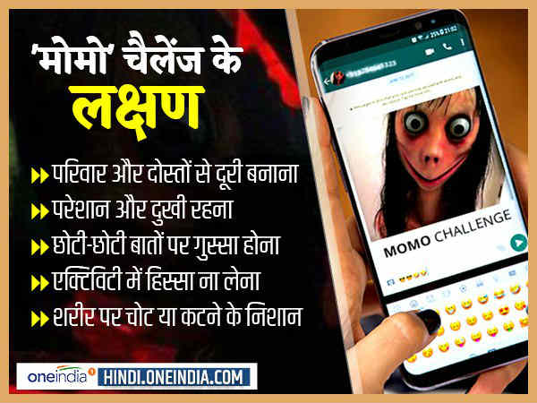 'मोमो' चैलेंज के लक्षण 'मोमो' चैलेंज के लक्षण