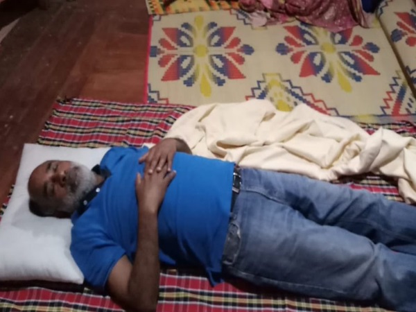 Union Minister KJ Alphons trolled after posts a photo of sleeps in Kerala relief camp Union Minister KJ Alphons trolled after posts a photo of sleeps in Kerala relief camp