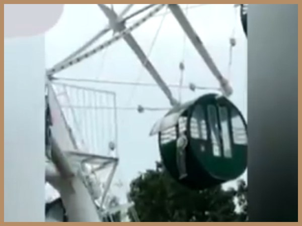 130 फीट की ऊंचाई पर झूले से गिरने से बचा बच्चा