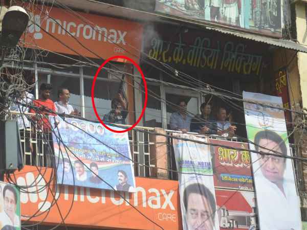 Firing during Kamalnath roadshow