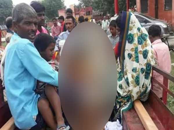 Woman suffering from poverty, could not take her ill husband to hospital Woman suffering from poverty, could not take her ill husband to hospital