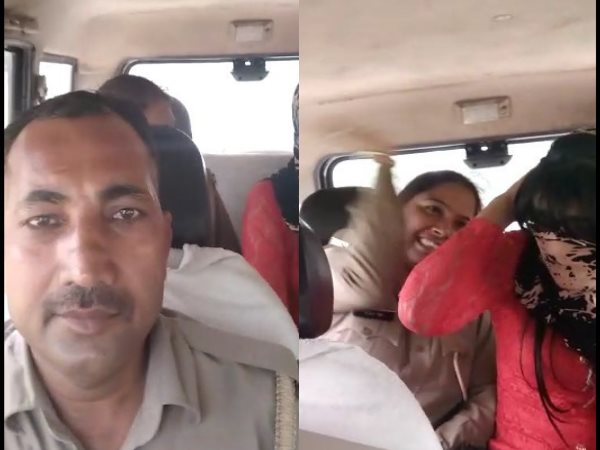 जो सिपाही कर रहा था ड्राइविंग वो ही बना रहा था VIDEO, पूछे अभद्र सवाल