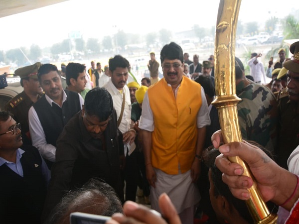 raja bhaiya mega rally in ramabai ground lucknow