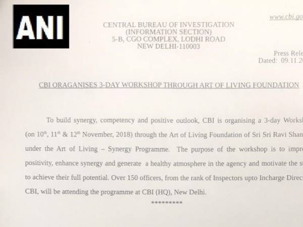 पॉजीटिविटी और तालमेल के लिए तीन दिन तक श्रीश्री रविशंकर की शरण में सीबीआई