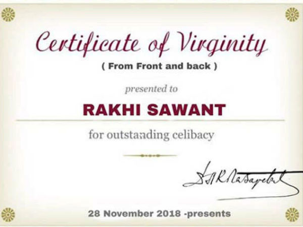 होने वाले पति ने जारी किया राखी सावंत का 'वर्जिनिटी सर्टिफिकेट' 
