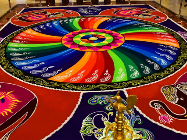 रंगोली बनाने की परंपरा 