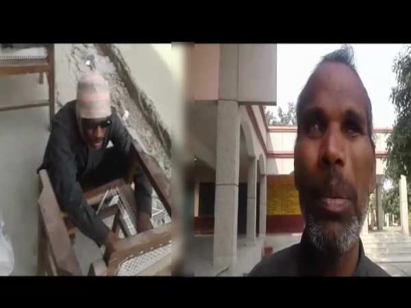 artwork of blind man who makes chair since twenty years ago in farrukhabad