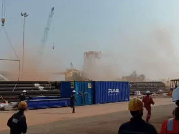 Andhra Pradesh: One dead ten injured after two cranes collapsed at Kakinada Deep Seaport