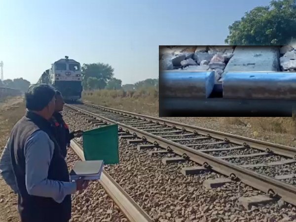 Bandikui Delhi Railway Track Crack in Dausa Rajasthan Bandikui Delhi Railway Track Crack in Dausa Rajasthan