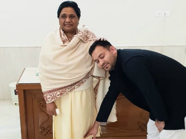 जीजा राहुल यादव के लिए मायावती का आशीर्वाद लेने पहुंचे तेजस्‍वी 