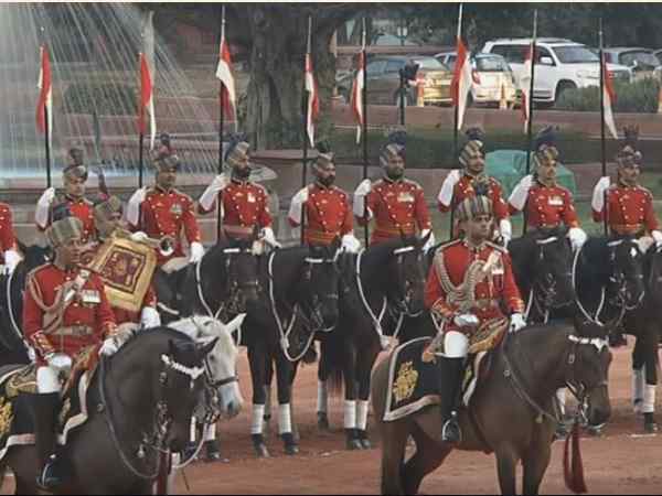 Beating the retreat ceremony Raisina Hill Delhi Republic Day 2019
