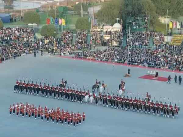 Beating the retreat ceremony Raisina Hill Delhi Republic Day 2019