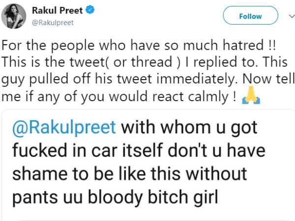 रकुल ने ये दिया जवाब 