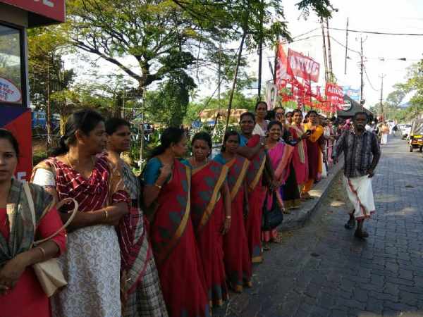 620 km Women wall in Kerala for entry in sabrimala temple