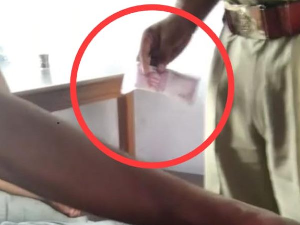 video of taking bribe by police officer went viral in Unnao video of taking bribe by police officer went viral in Unnao