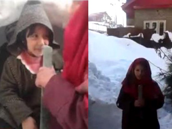 बर्फ के बीच मौसम रिपोर्टिंग करती कश्मीरी लड़की का VIDEO वायरल