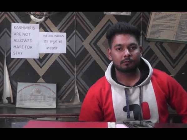 hotel owners put up pamphlets Kashmiris are not allowed in agra