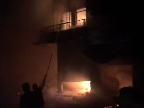 fire in Ramdevra main market of Jaisalmer fire in Ramdevra main market of Jaisalmer