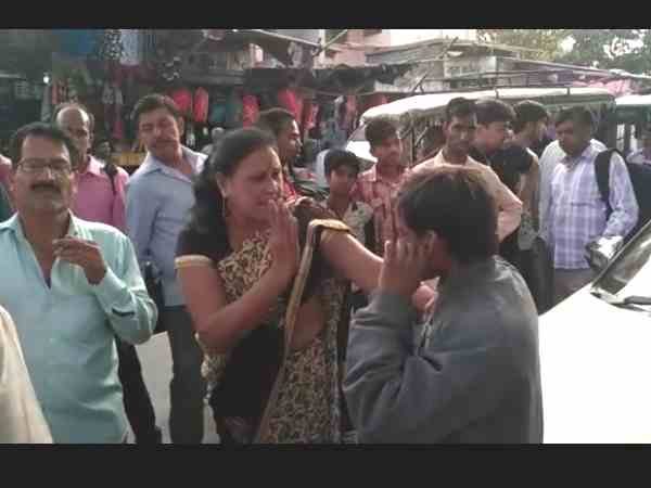 man beaten by woman for abusing her