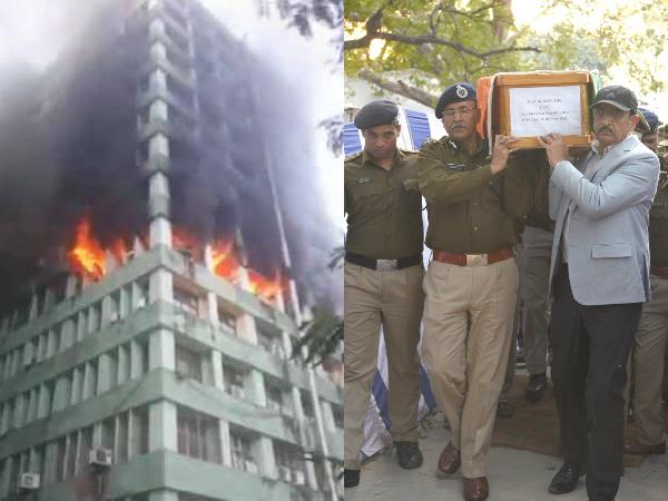 SI Mahaveer prasad Dies in CGO fire new delhi SI Mahaveer prasad Dies in CGO fire new delhi
