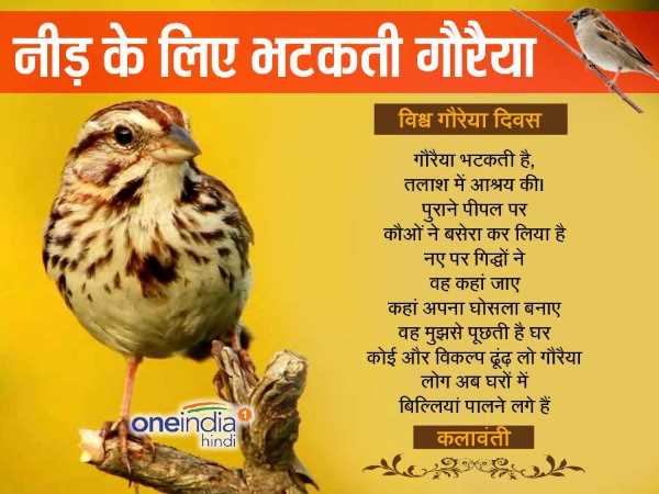  विश्व गौरैया दिवस